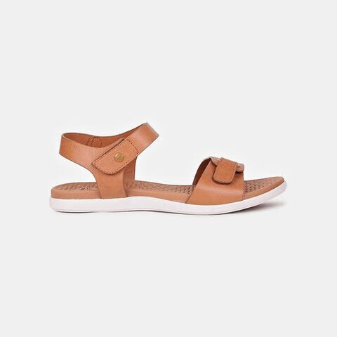 Bata comfit tan casual sandals for women